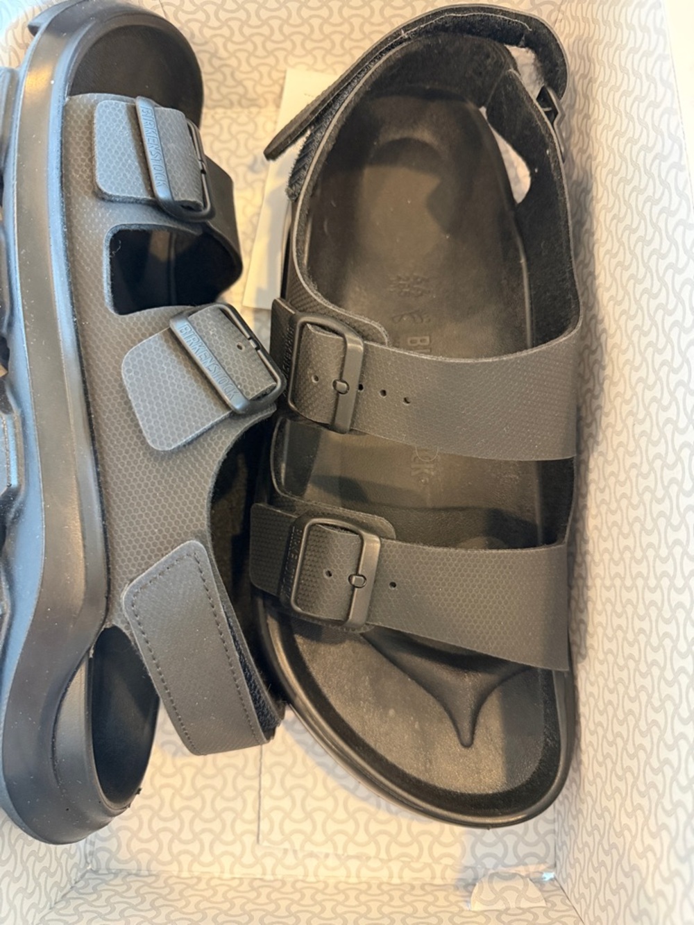 Birkenstock Black Two-Strap EVA Sandals